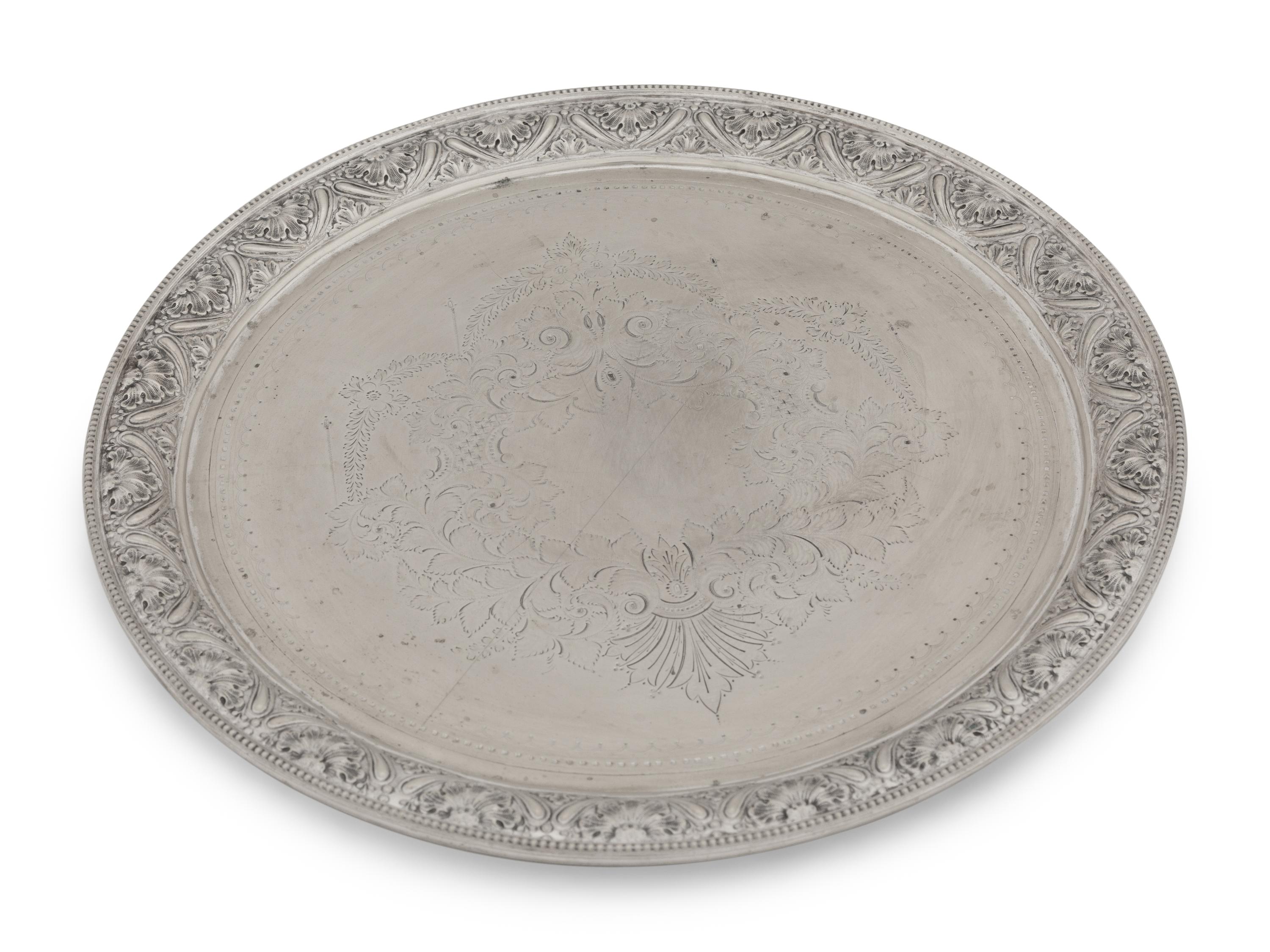 A Group of Silver-Plate Trays