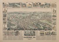 [GOLD RUSH]. Bird's Eye View, Placerville, CAL. [Los Angeles, CA]: The Weekly Observer, 1888.