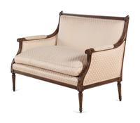 A Louis XVI Style Walnut Settee