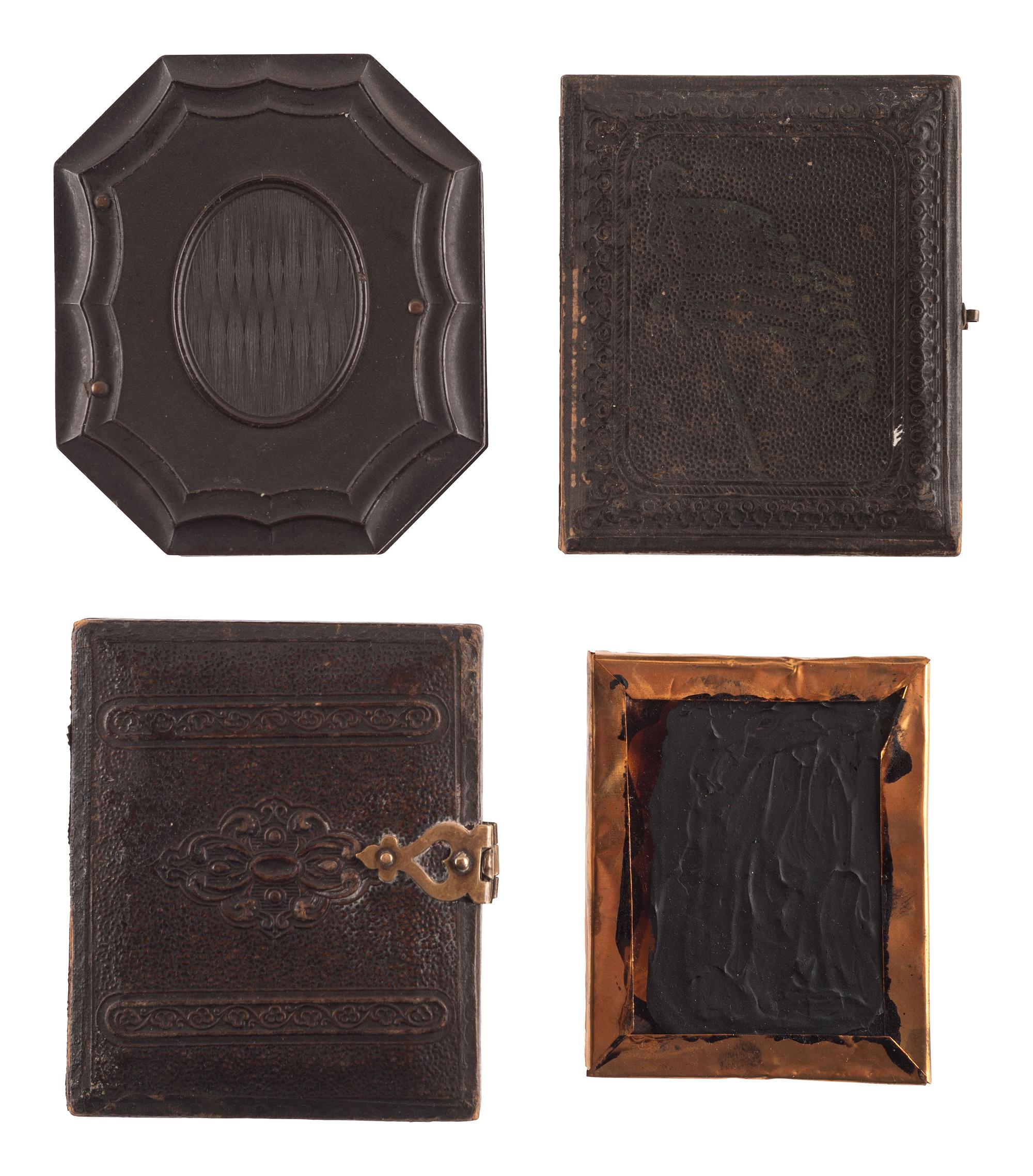 [EARLY PHOTOGRAPHY]. A group of 33 daguerreotypes, ambrotypes, tintypes, and CDVs of men of varying ages, including: