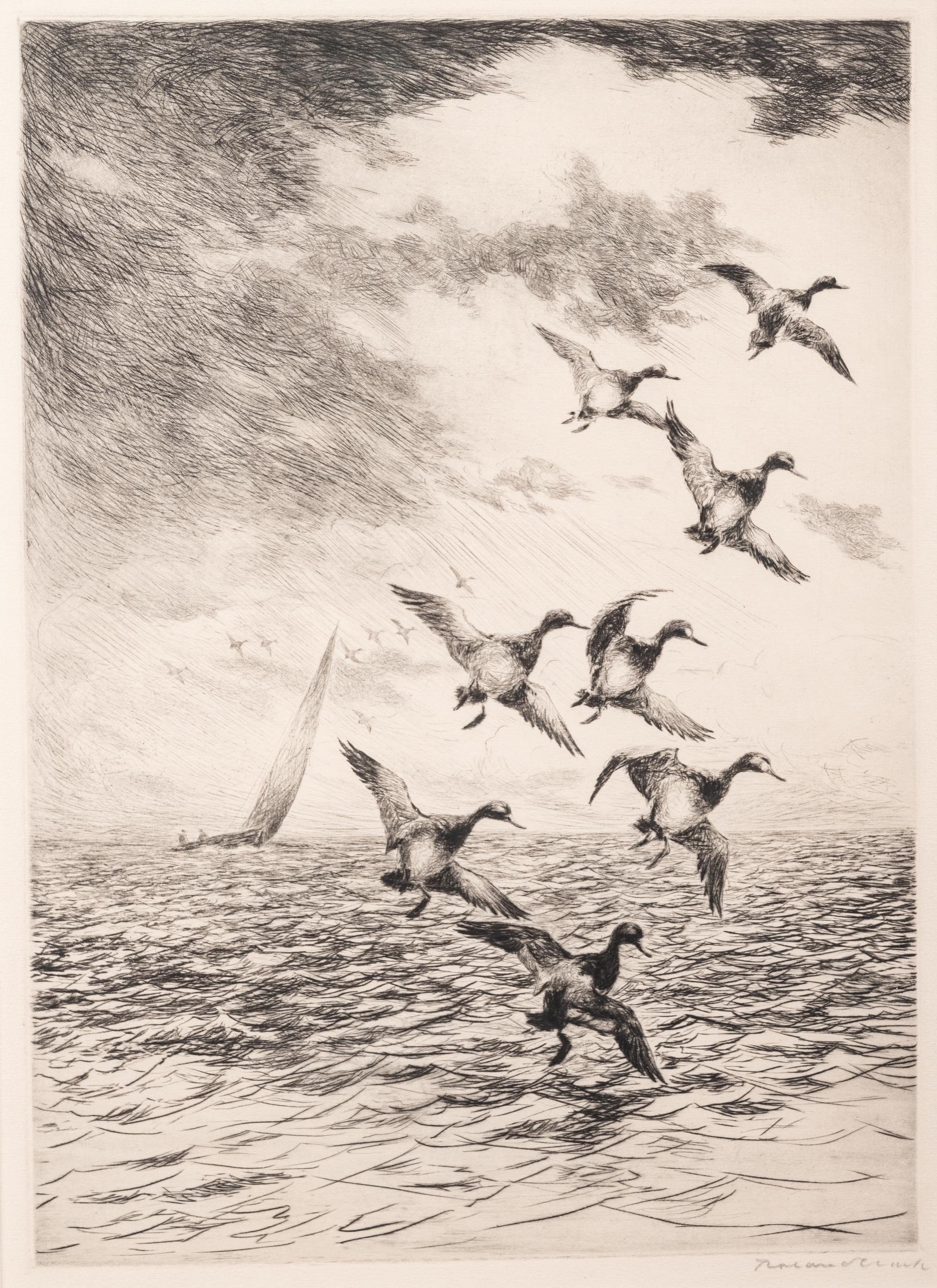 A Group of Three Dry-Point Etchings by Roland Clark (1847-1957)