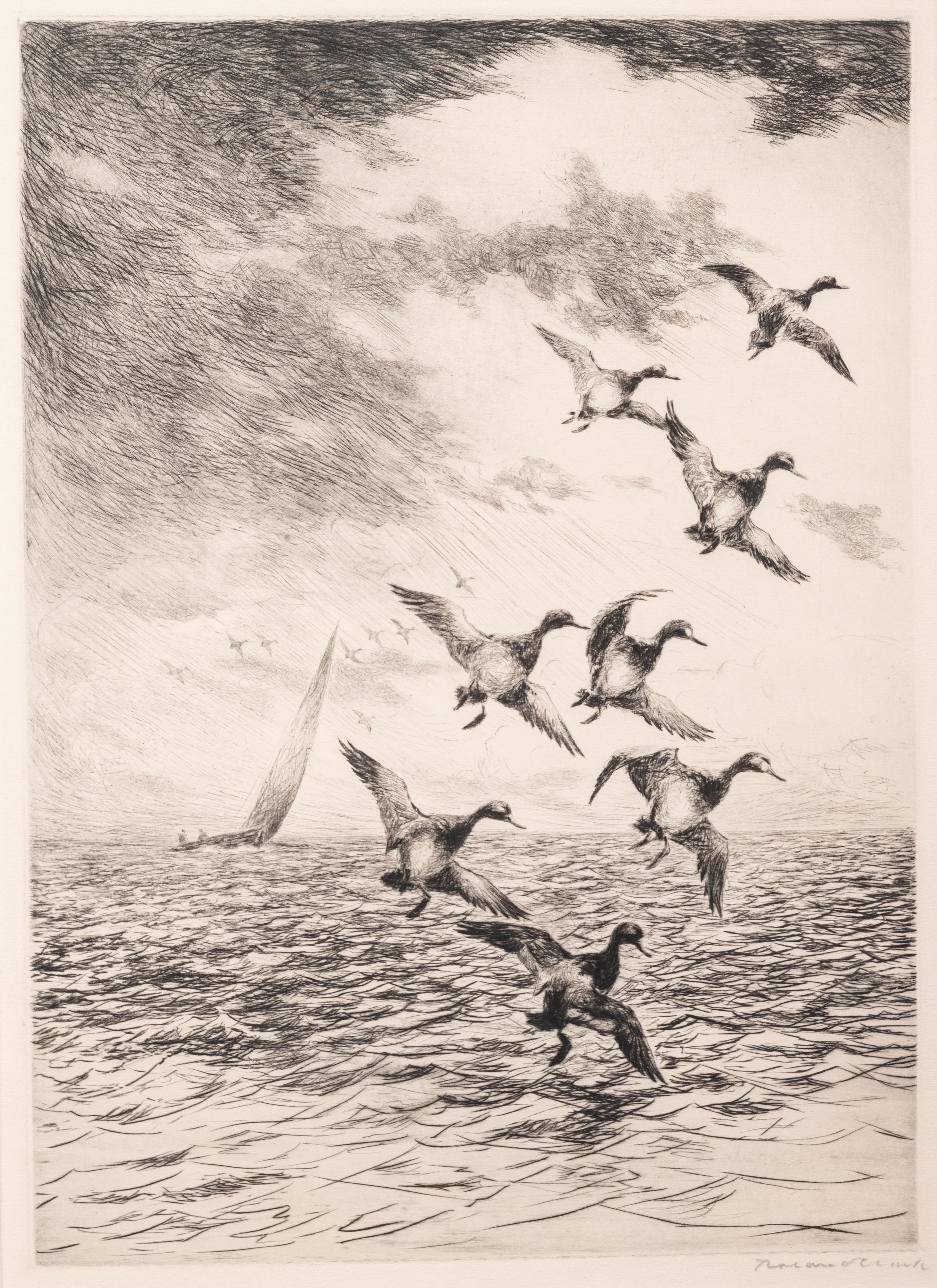 A Group of Three Dry-Point Etchings by Roland Clark (1847-1957)