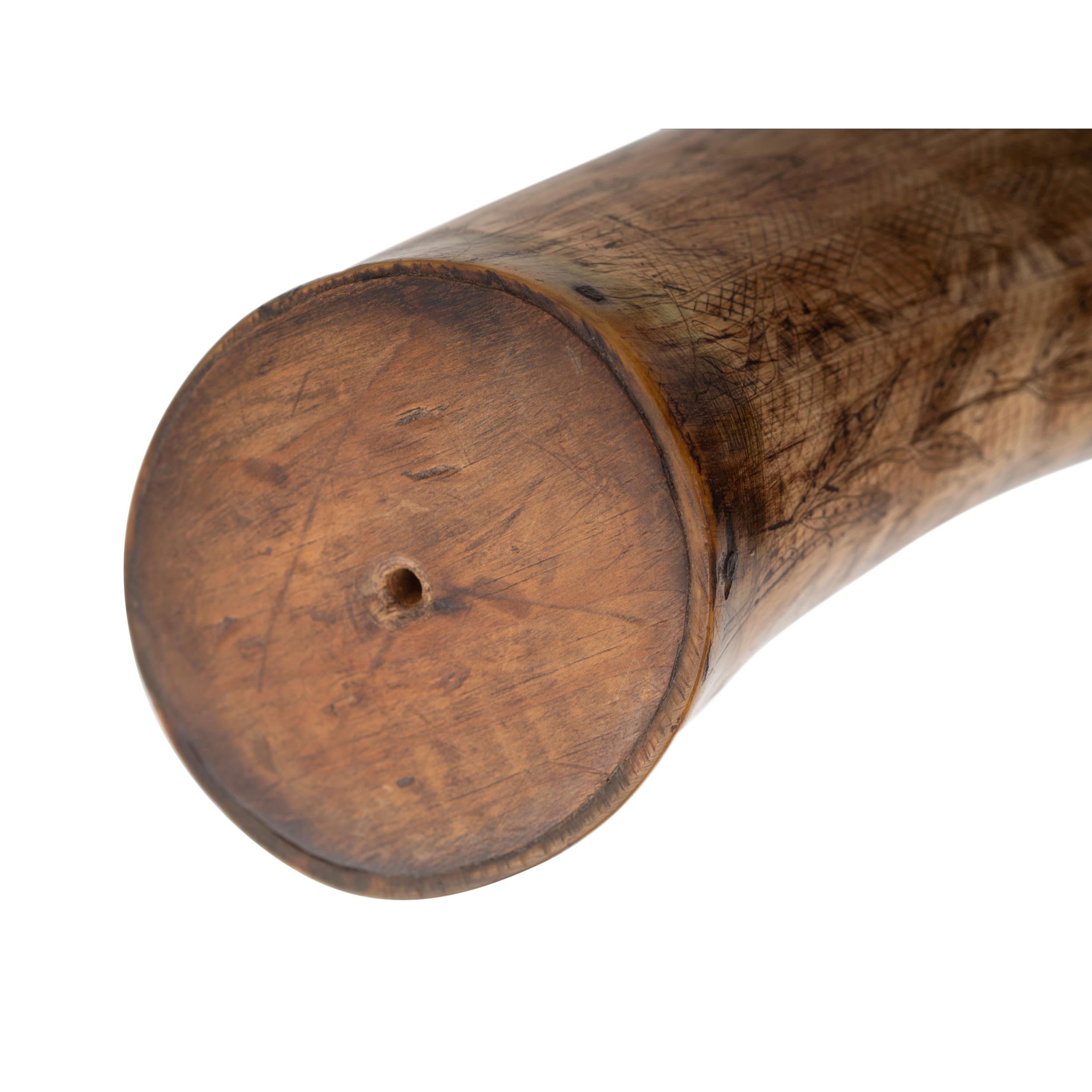 Revolutionary War Centennial Carved Powder Horn for Andrew Porter - US Marine Corps & Continental Artillery with Provenance