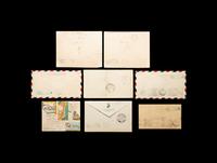 [FLIGHT COVER] 1930. May 18-June 6. A Group of Six Covers and Two Postcards from the First Europe Pan-Amerca Roundtrip Flight Aboard the Graf Zeppelin (AAMC #z-105).