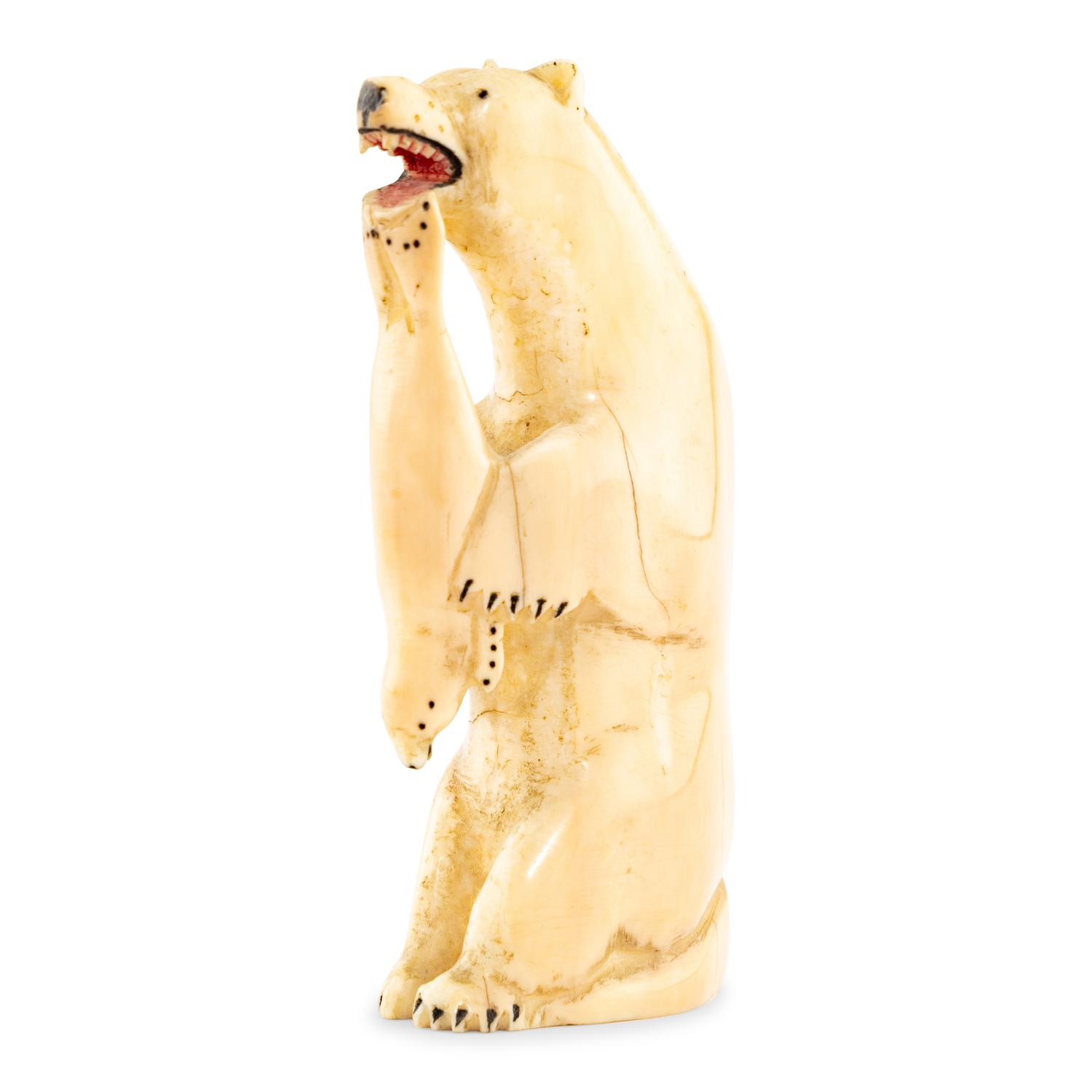 Inupiat Carving, Polar Bear and Seal