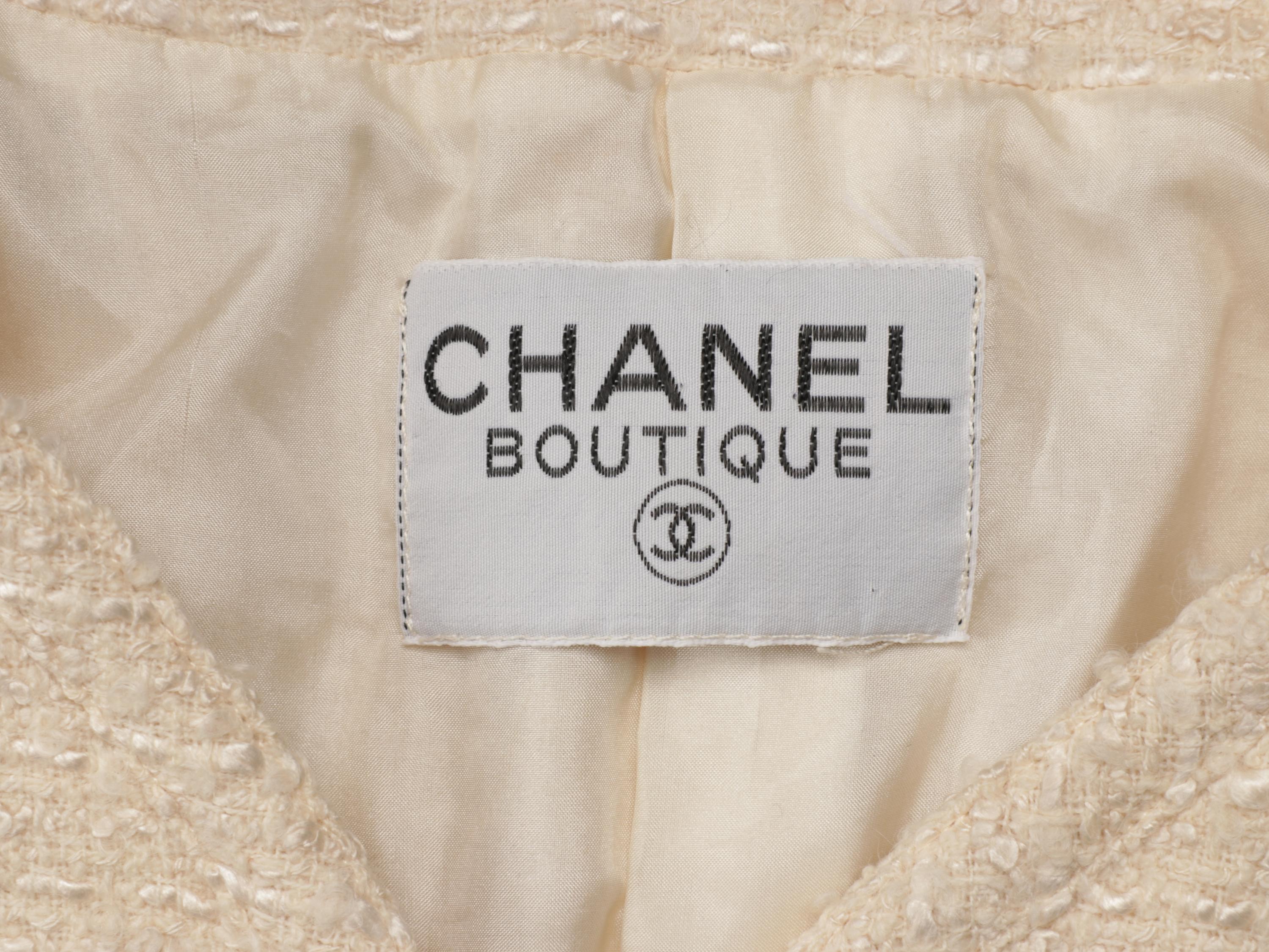 CHANEL, CREAM TWEED JACKET