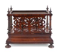 A Regency Fret Carved Rosewood Canterbury — 19TH CENTURY