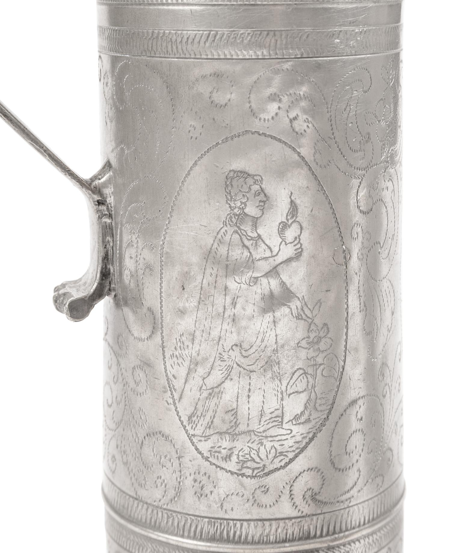 A Collection of Eight Pewter Articles