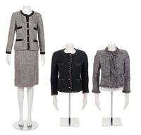 Collection of Four Chanel Pieces: One Two-Piece Skirt Suit and Two Jackets, 1990s-2003