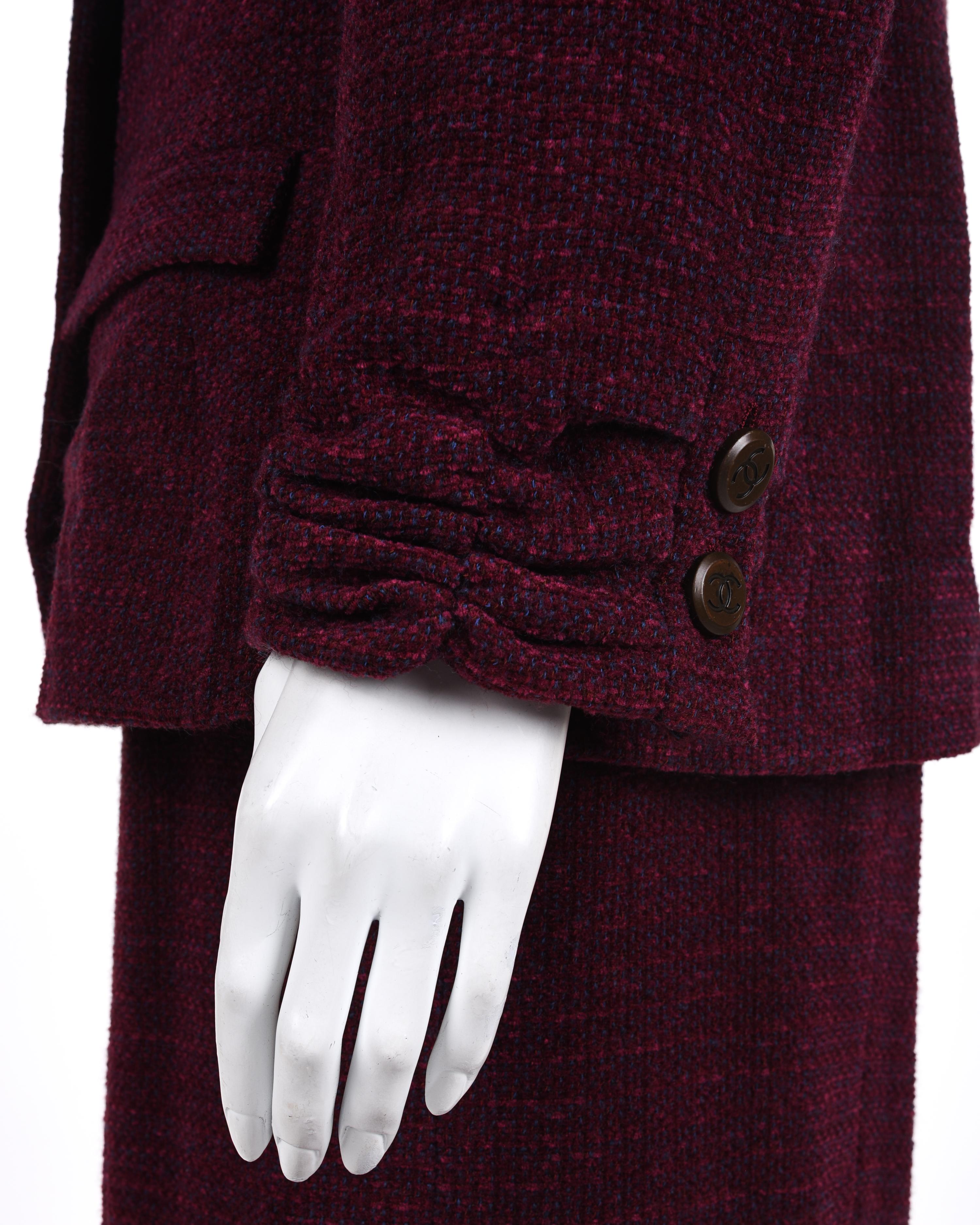 Chanel Chenille Two-Piece Double Breast Skirt Suit, Fall 1998