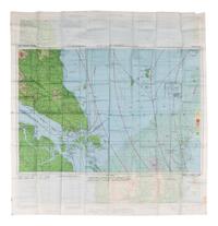 [ARMY AIR FORCE]. A group of World War II escape charts, all printed in Washington, D. C. on synthetic silk cloth, comprising:
