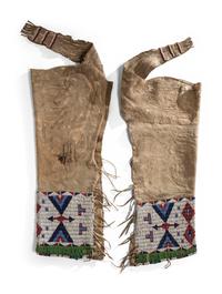 Sioux Beaded Buffalo Hide Leggings