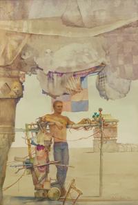 John B. Lear (American, 1910-2008) — Man Standing, 1986