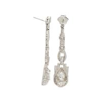 SOPHIA D., PLATINUM AND DIAMOND DROP EARRINGS