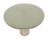A Chrome and Glass Dining Table or Game Table