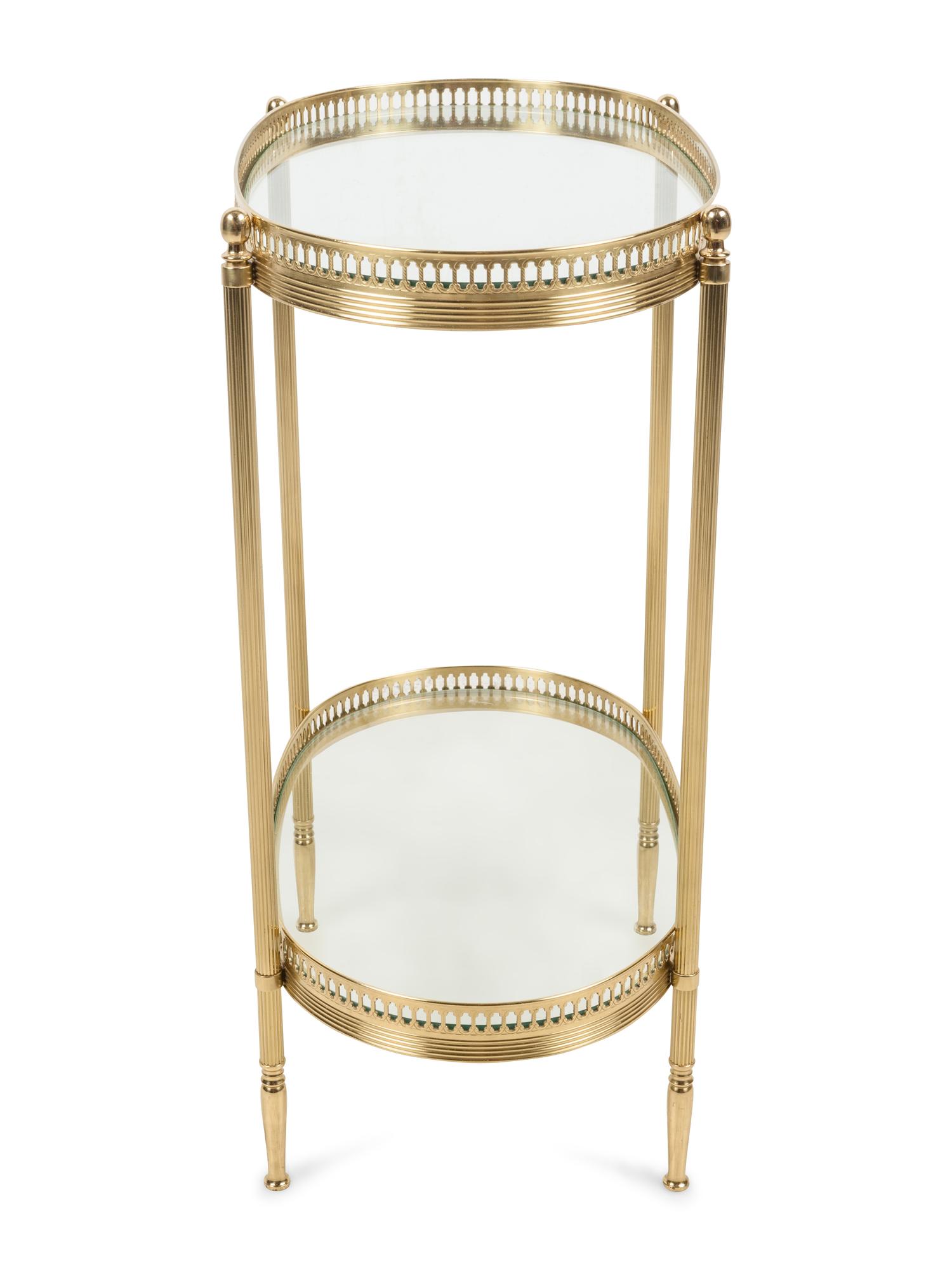 Am Empire Style Gilt Metal Side Table
