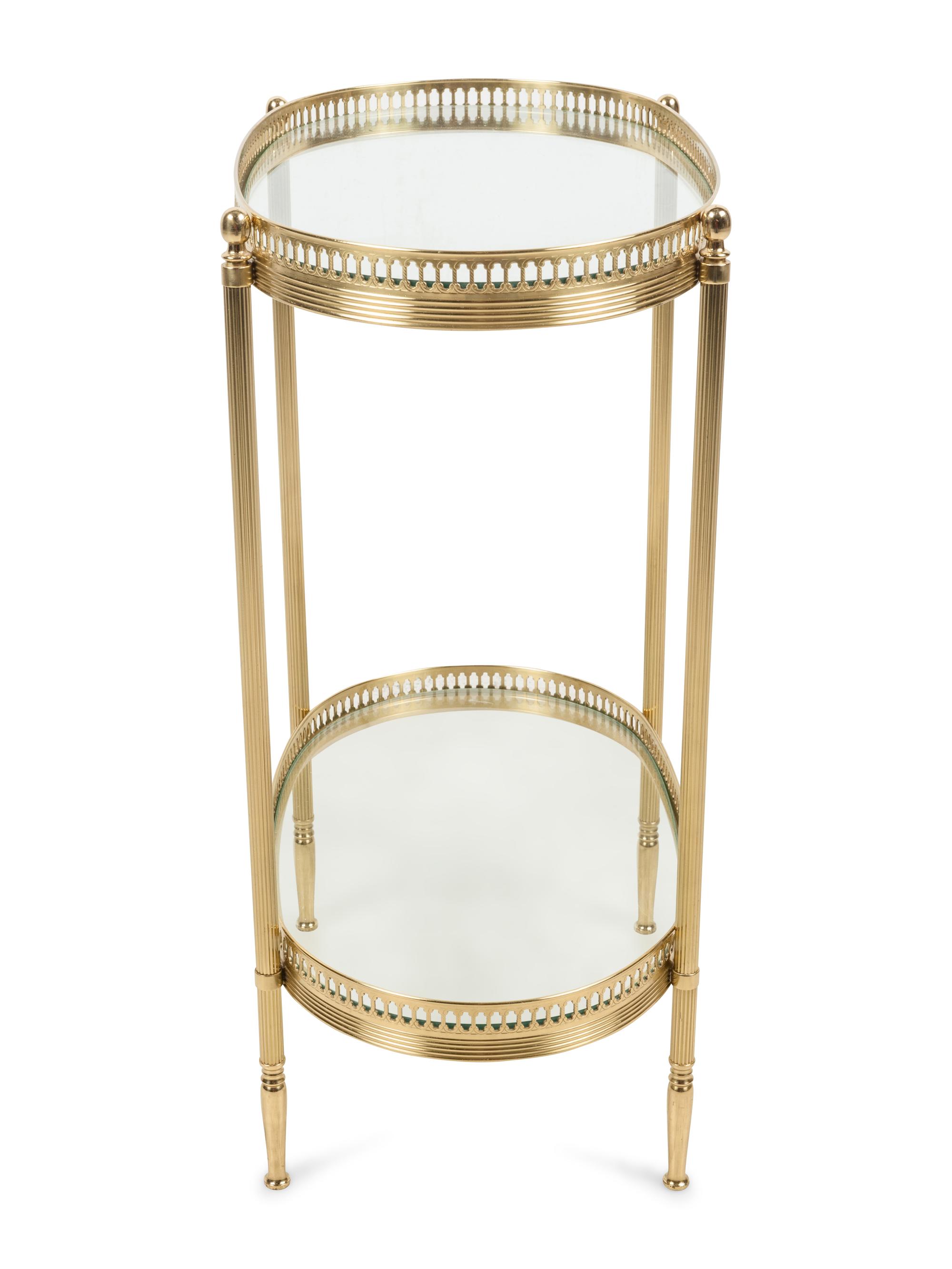 Am Empire Style Gilt Metal Side Table