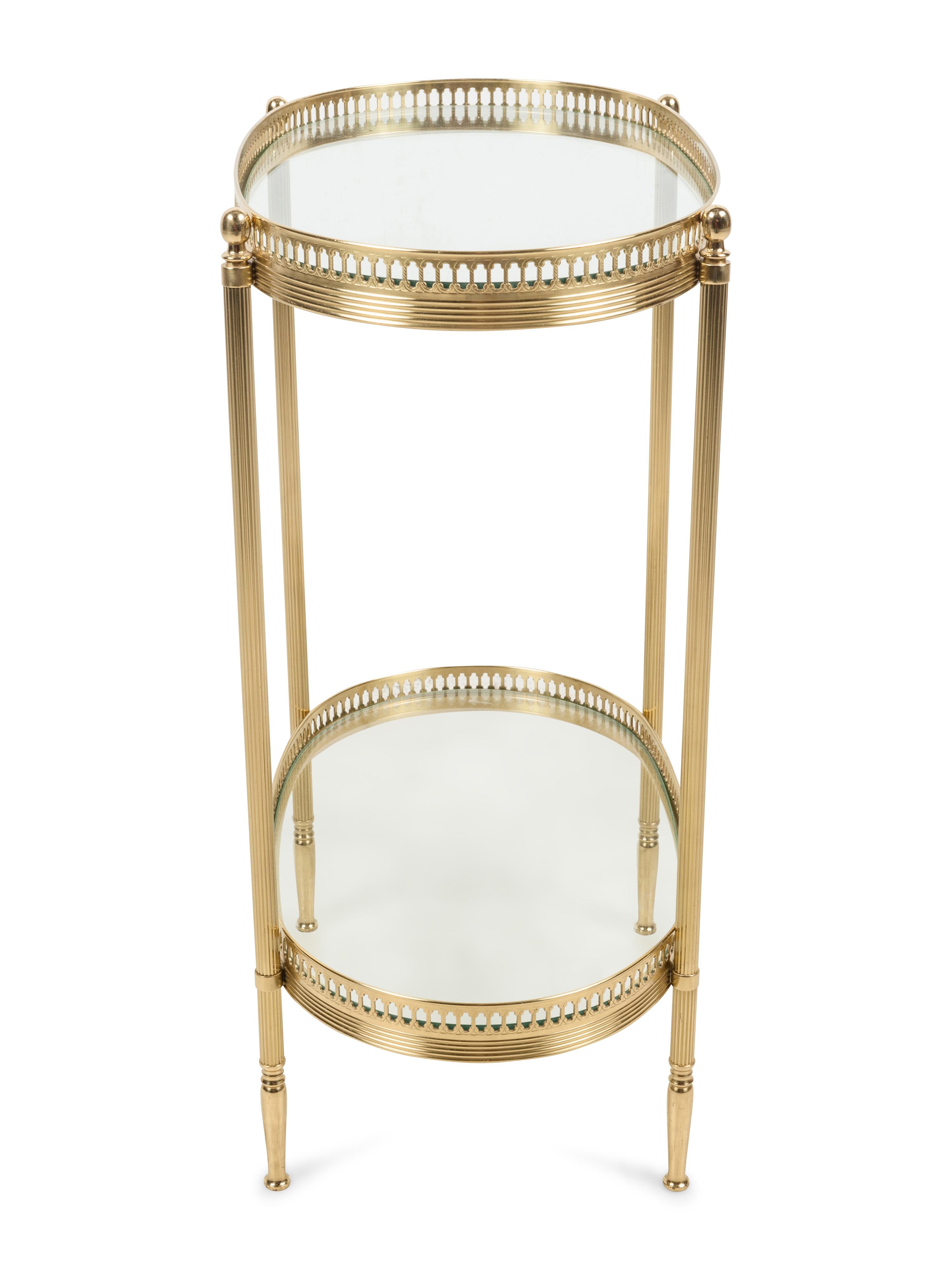 Am Empire Style Gilt Metal Side Table
