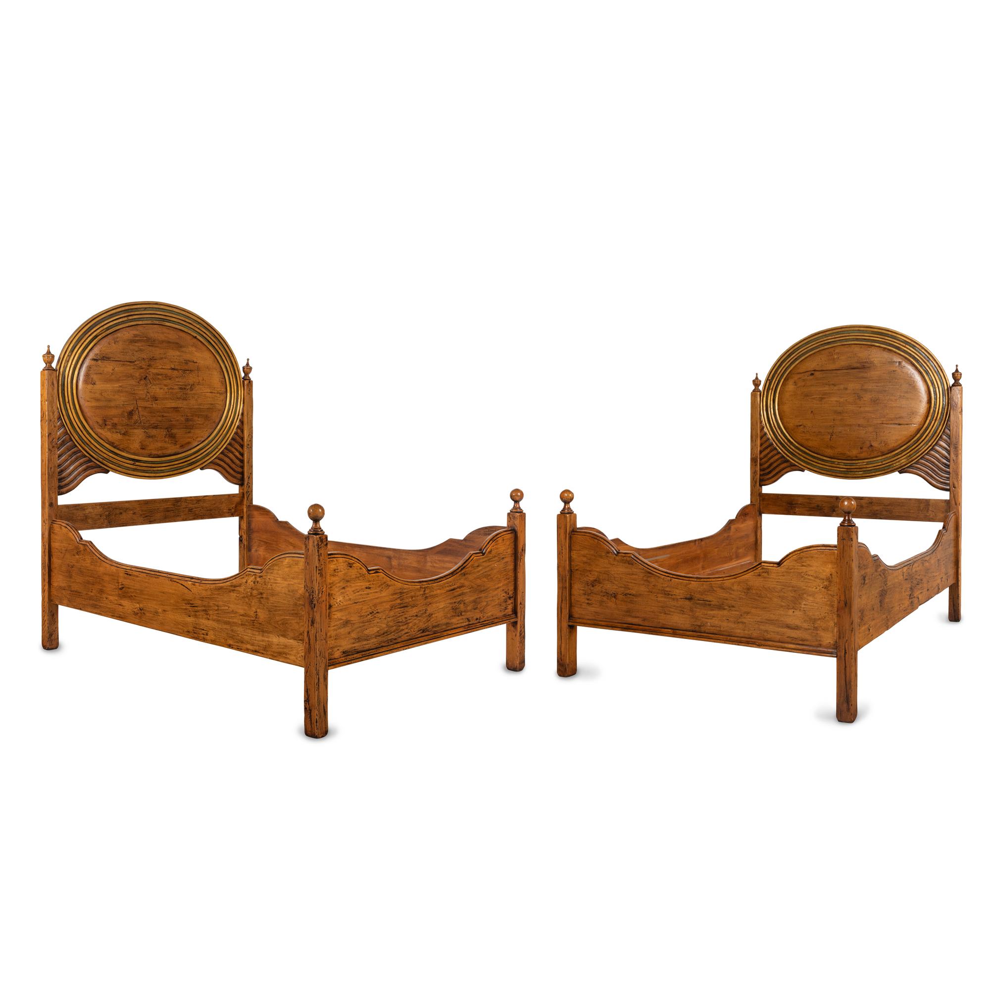 A Pair of Rustic Style Beds