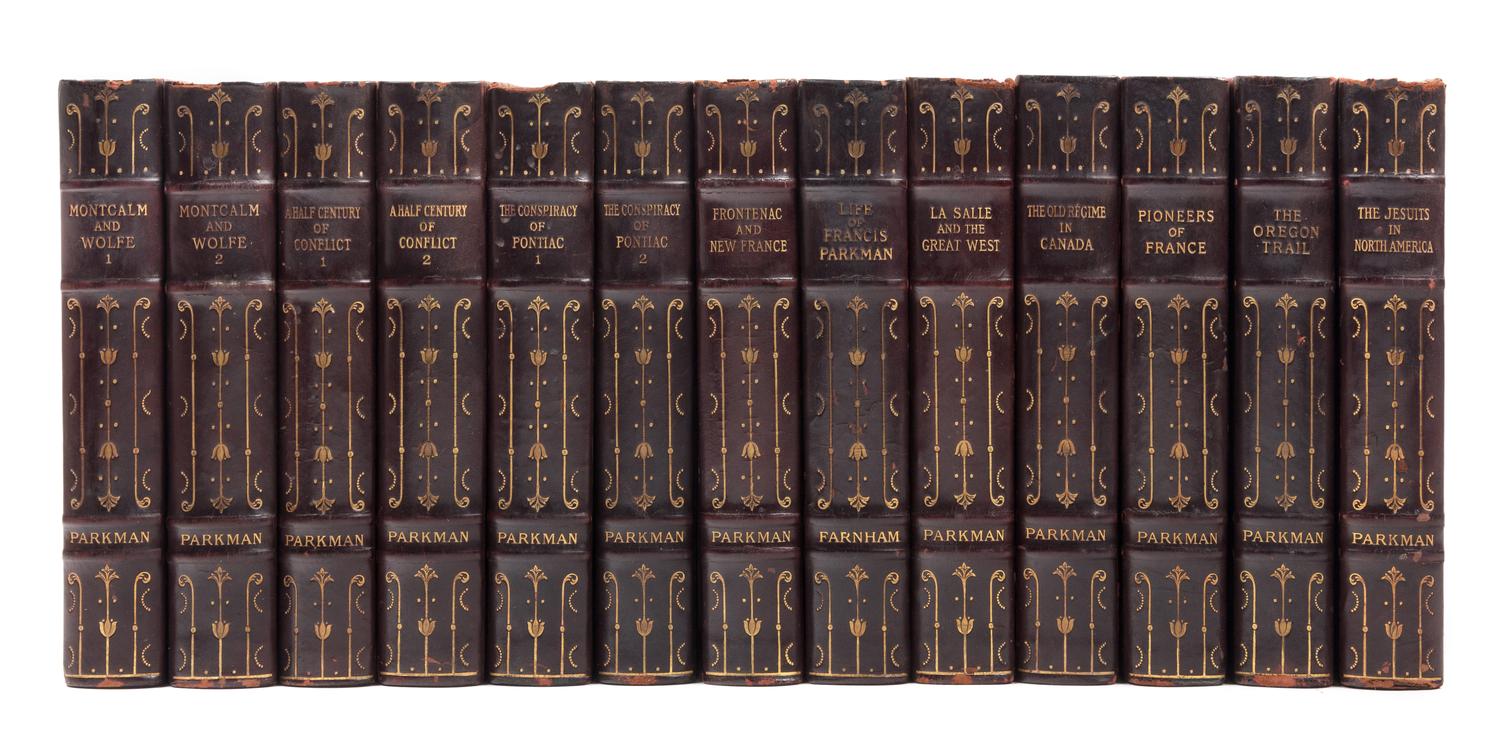 PARKMAN, Francis (1823-1893). Works. Boston: Little, Brown and Company, 1910. 13 volumes.