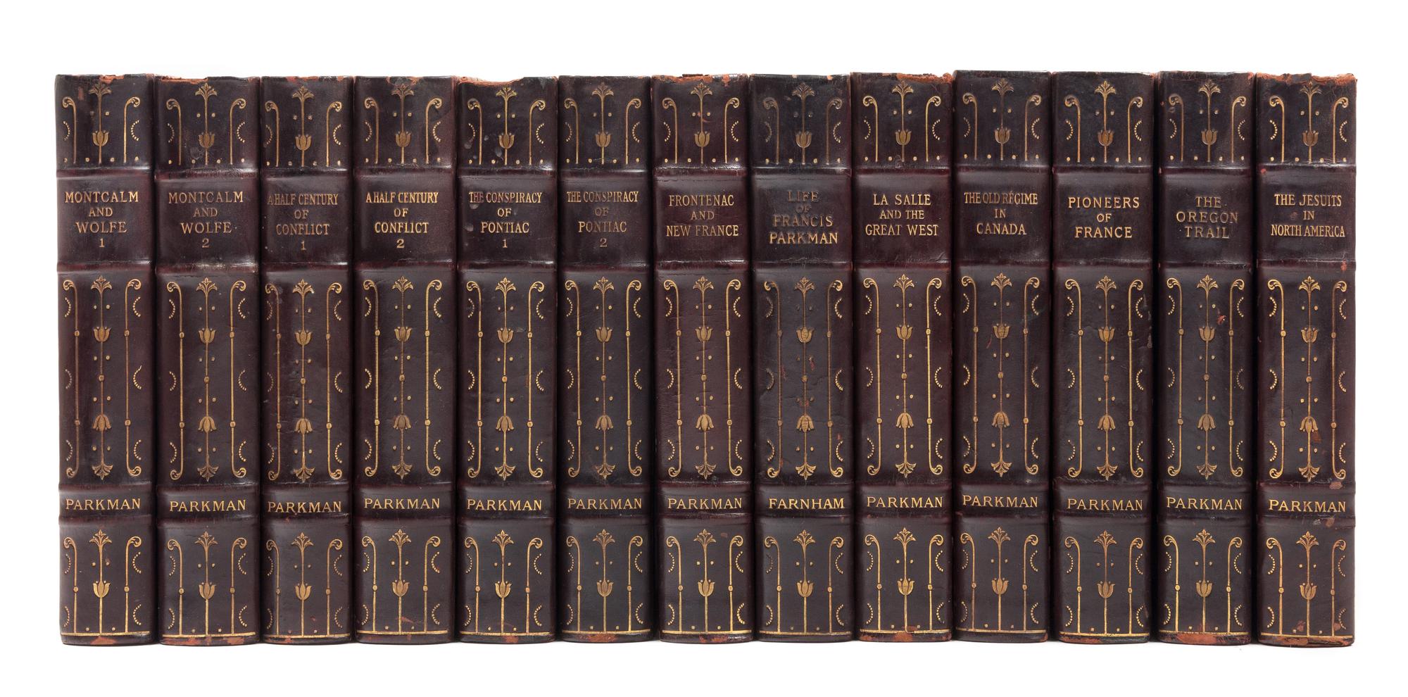 PARKMAN, Francis (1823-1893). Works. Boston: Little, Brown and Company, 1910. 13 volumes.