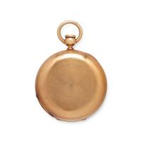 E. HOWARD & CO. BOSTON, 18K YELLOW GOLD KEYWOUND HUNTER CASE POCKET WATCH