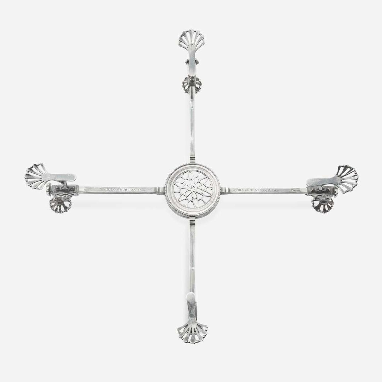 A rare silver dish cross David Hall (1767-1814), Lancaster, PA, circa 1790