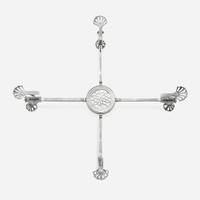 A rare silver dish cross David Hall (1767-1814), Lancaster, PA, circa 1790