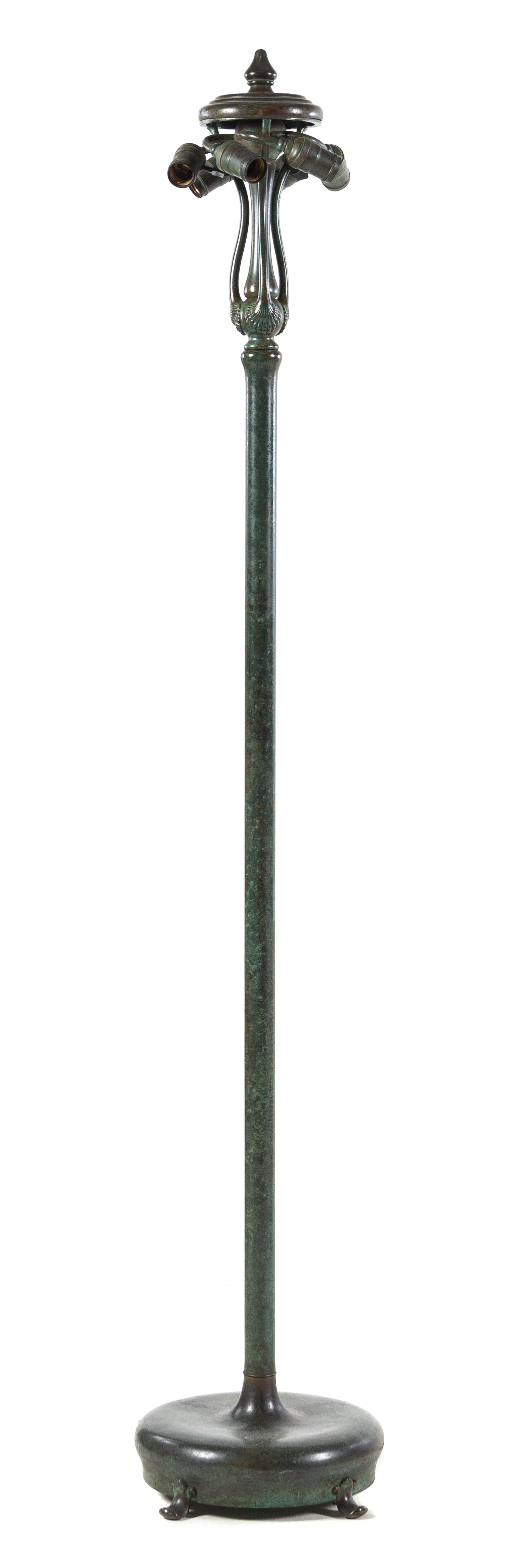 Tiffany Studios, EARLY 20TH CENTURY, a bronze Junior Piano floor lamp base