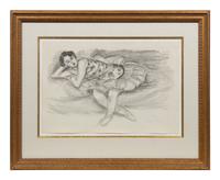Danseuse au Divan pliee en deux (from Dix Danseuses )