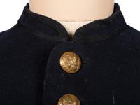 [CIVIL WAR]. Enlisted frock coat identified to Private Charles A. Fisk, 11th Massachusetts Infantry, WIA at Gettysburg.
