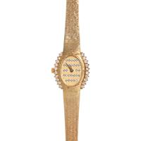 14K YELLOW GOLD AND DIAMOND WRISTWATCH