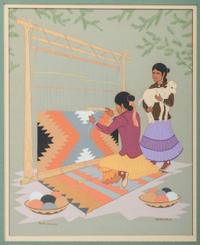 Young Navajo Weaver