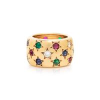 CARTIER, YELLOW GOLD AND MULTGEM RING
