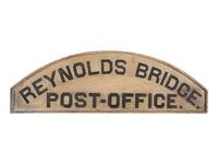 A Painted Reynolds Bridge Post Office Sign