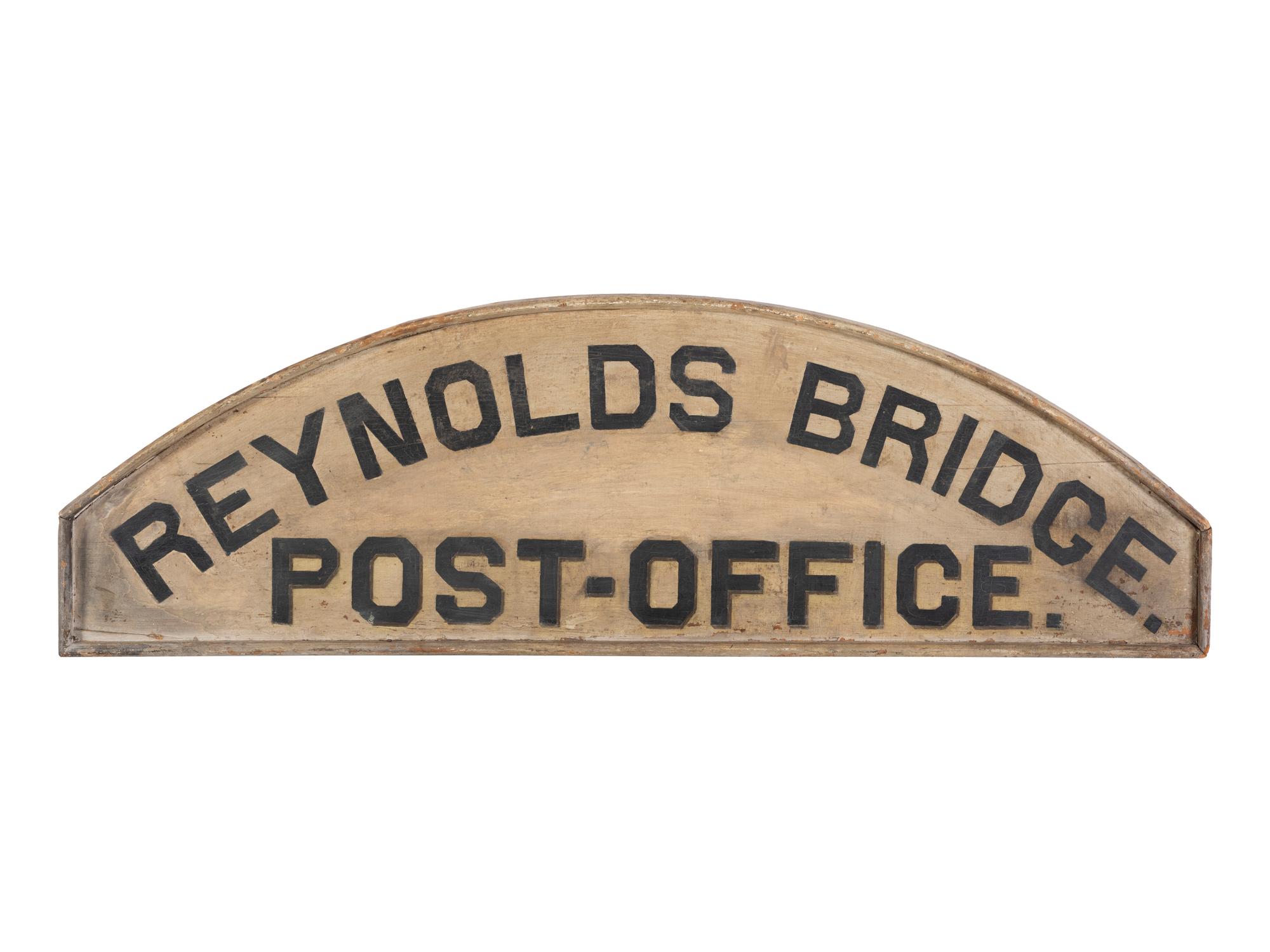 A Painted Reynolds Bridge Post Office Sign