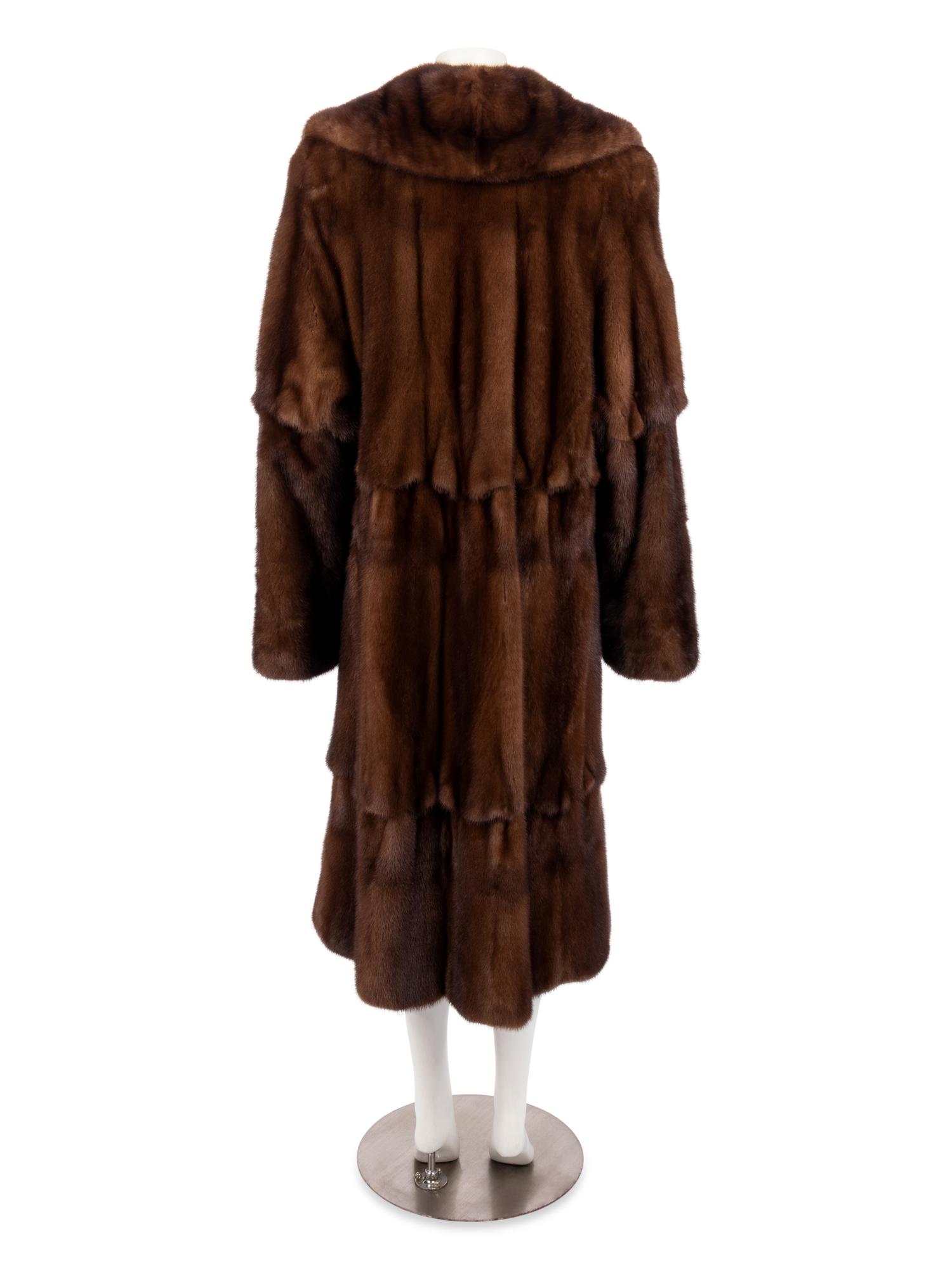 Birger Christensen Mink Fur Coat, 1990-2000s