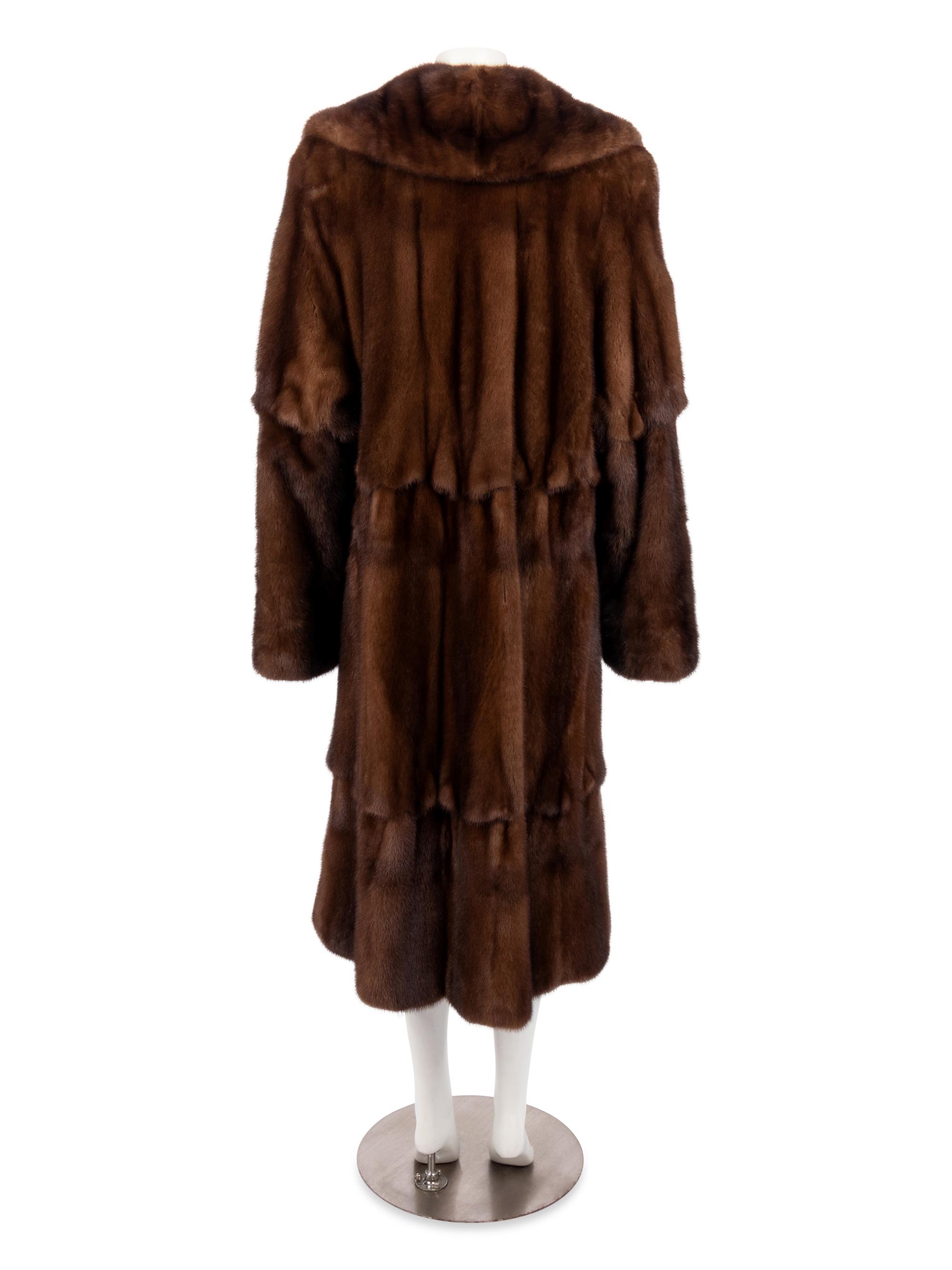 Birger Christensen Mink Fur Coat, 1990-2000s