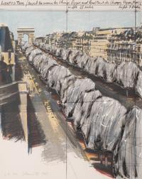 Wrapped Trees, Project for the Avenue des Champs-Elysées, Paris