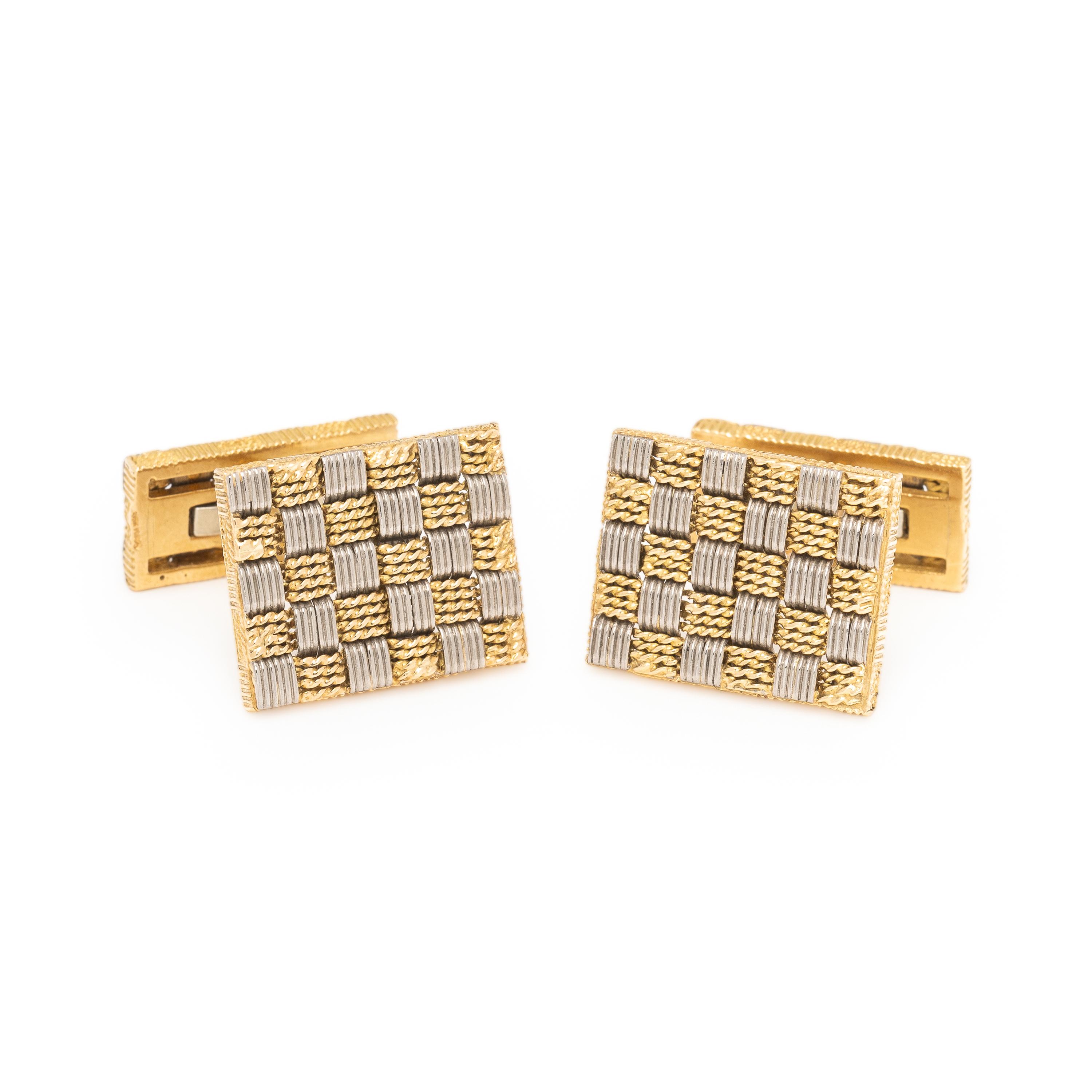 Georges L'Enfant for Cartier, Bicolor Gold Cuff Links