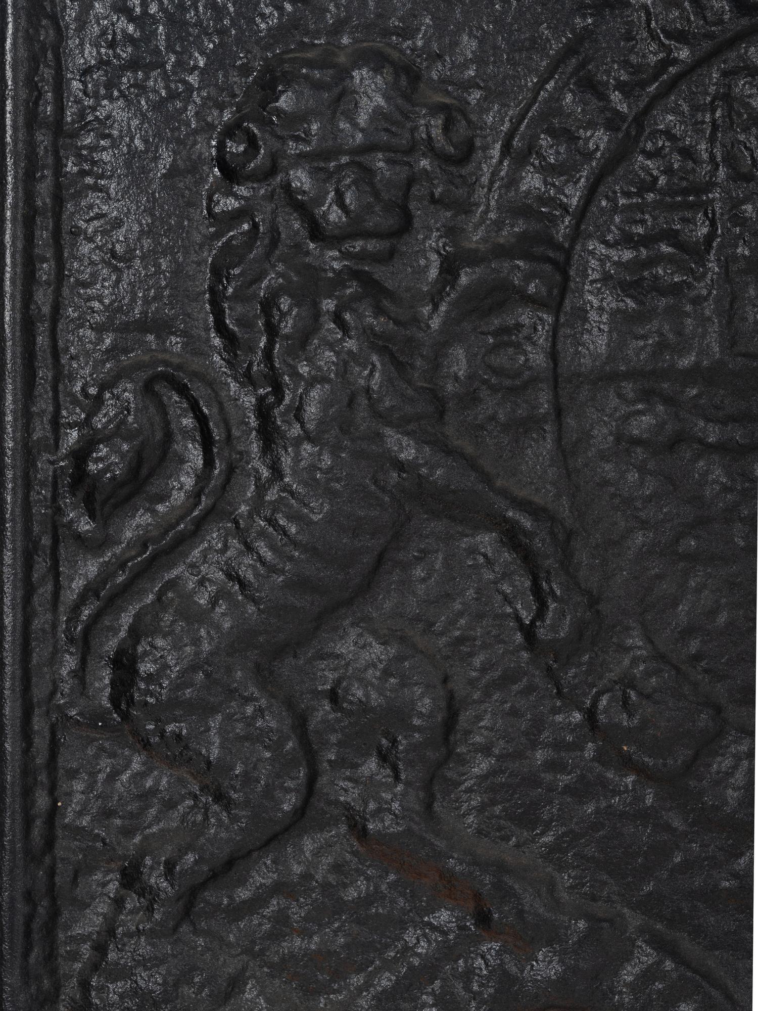 An English Cast Iron Armorial Fireback