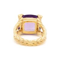 DAVID YURMAN, YELLOW GOLD, AMETHYST AND DIAMOND RING