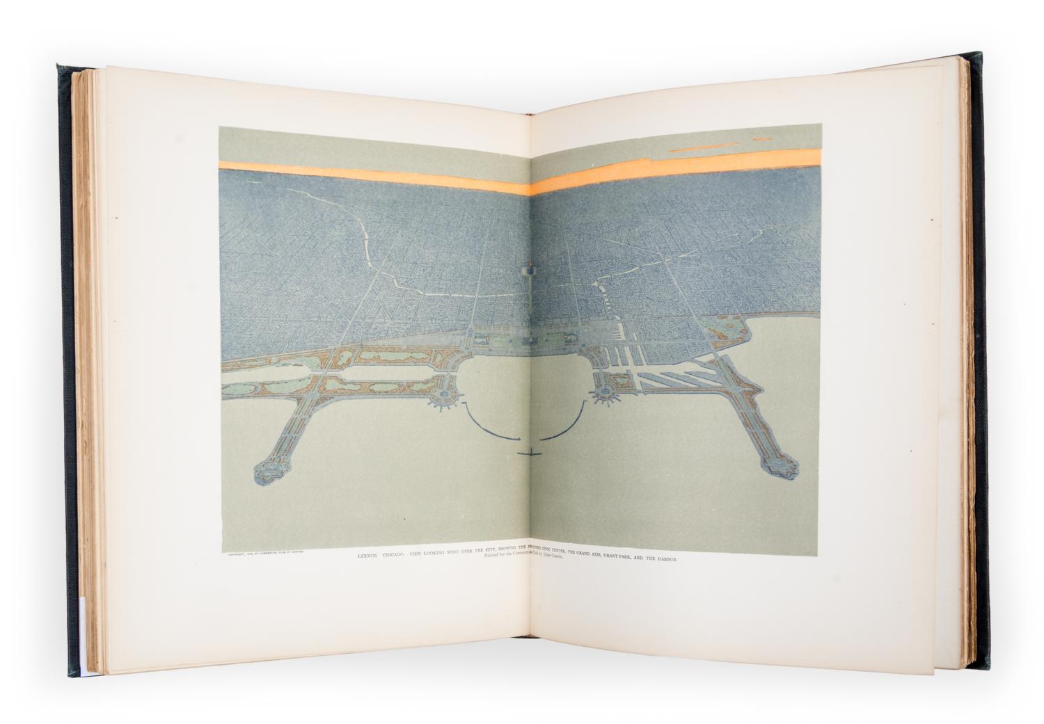 (CHICAGO) BENNETT, EDWARD and BURNHAM, DANIEL. The Plan of Chicago. Chicago, 1909. Limited edition number 720 of 1650.