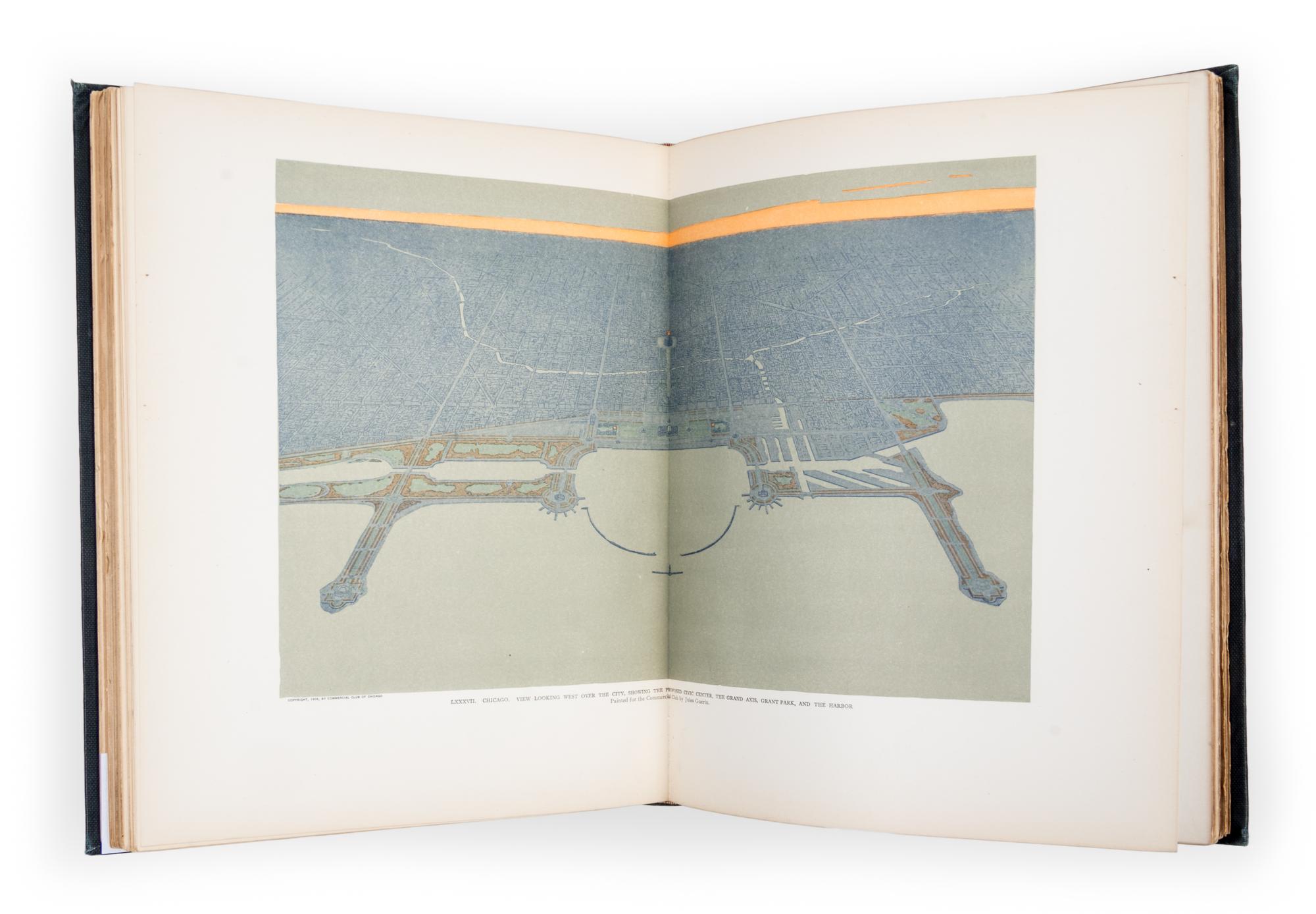 (CHICAGO) BENNETT, EDWARD and BURNHAM, DANIEL. The Plan of Chicago. Chicago, 1909. Limited edition number 720 of 1650.