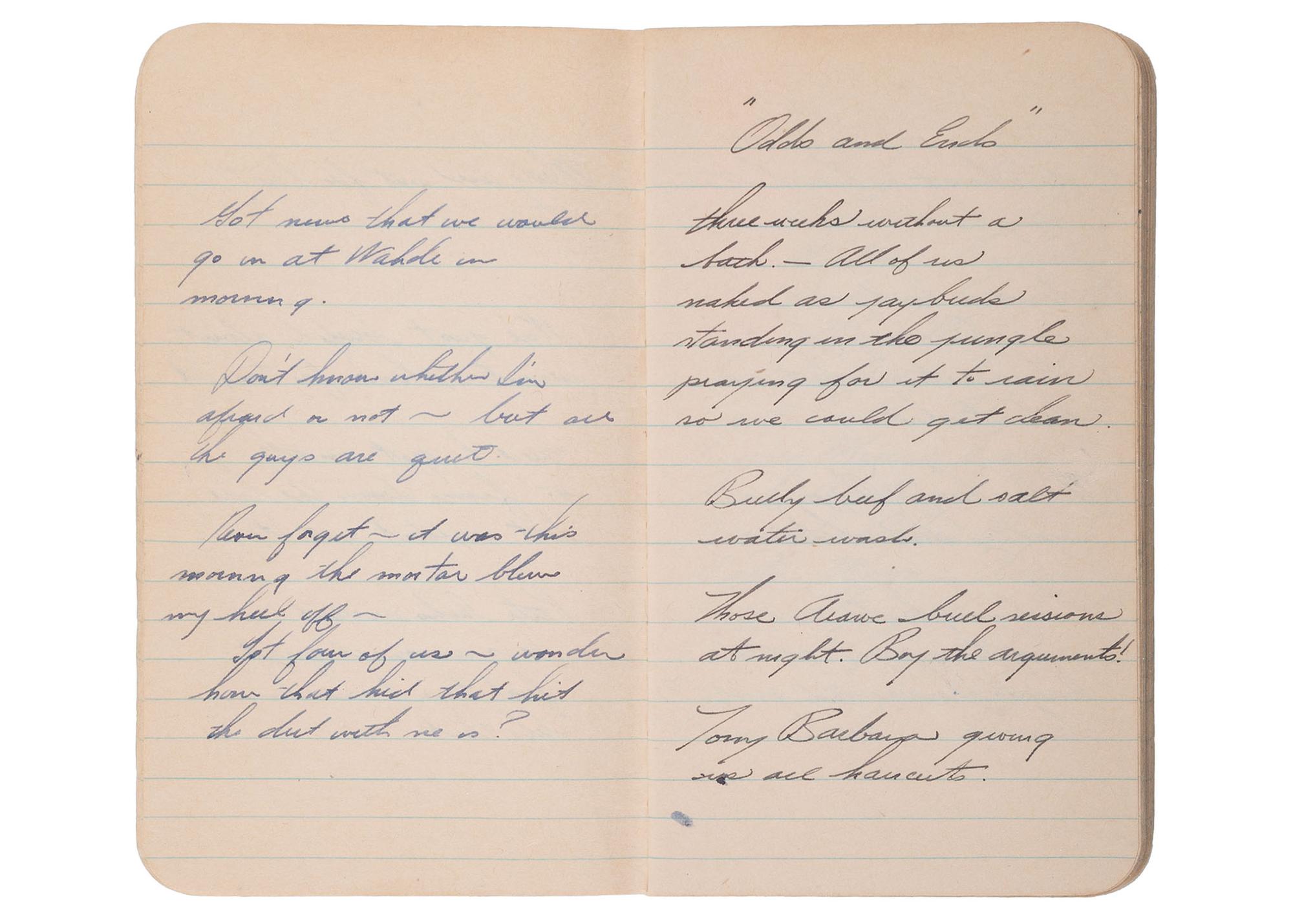 [WWII]. Diary and ephemera archive of Emerson J. Duricky, 3rd Brigade Army, Amphibious.