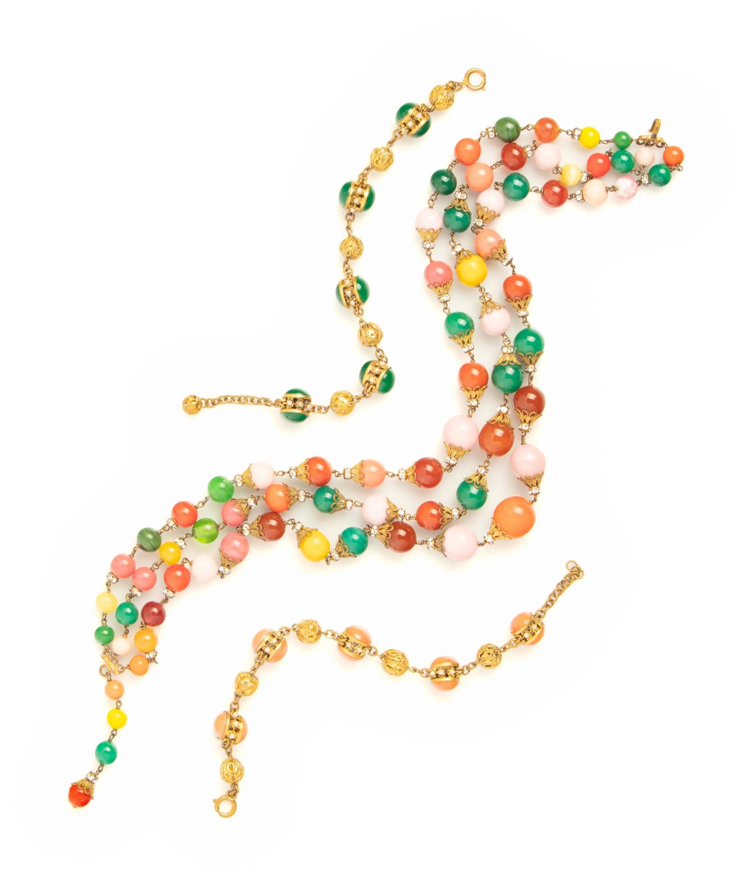 Chanel Necklace and Two Bracelets, Attributed to Robert Goossens, c. 1954-74