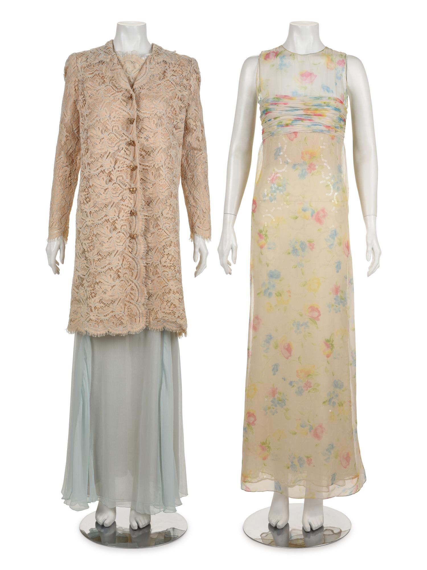 Three Oscar de la Renta Items: One Two-Piece Dress Ensemble and One Dress