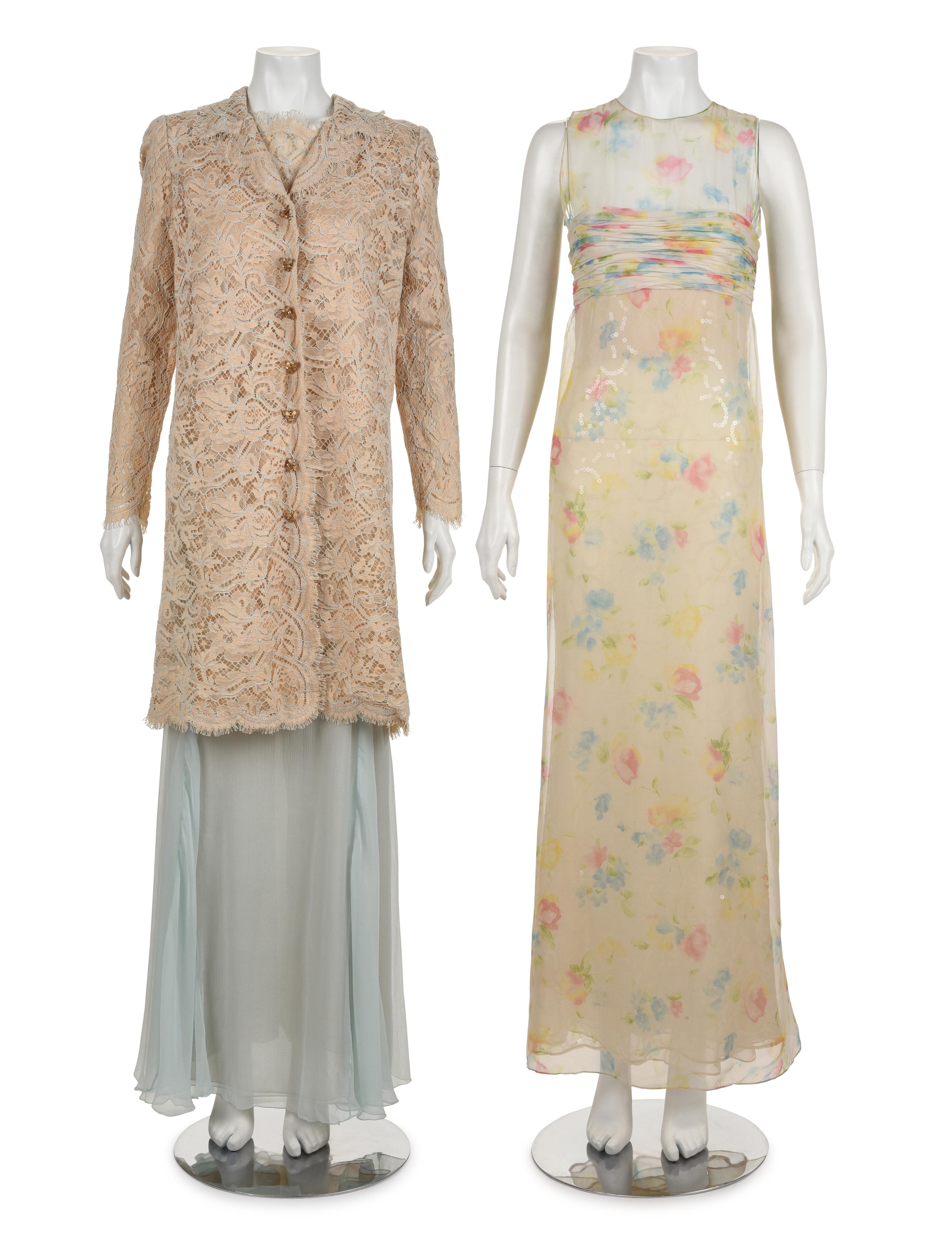 Three Oscar de la Renta Items: One Two-Piece Dress Ensemble and One Dress