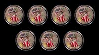 A Group of Seven United States Silver Eagle Colorized Dollar Coins