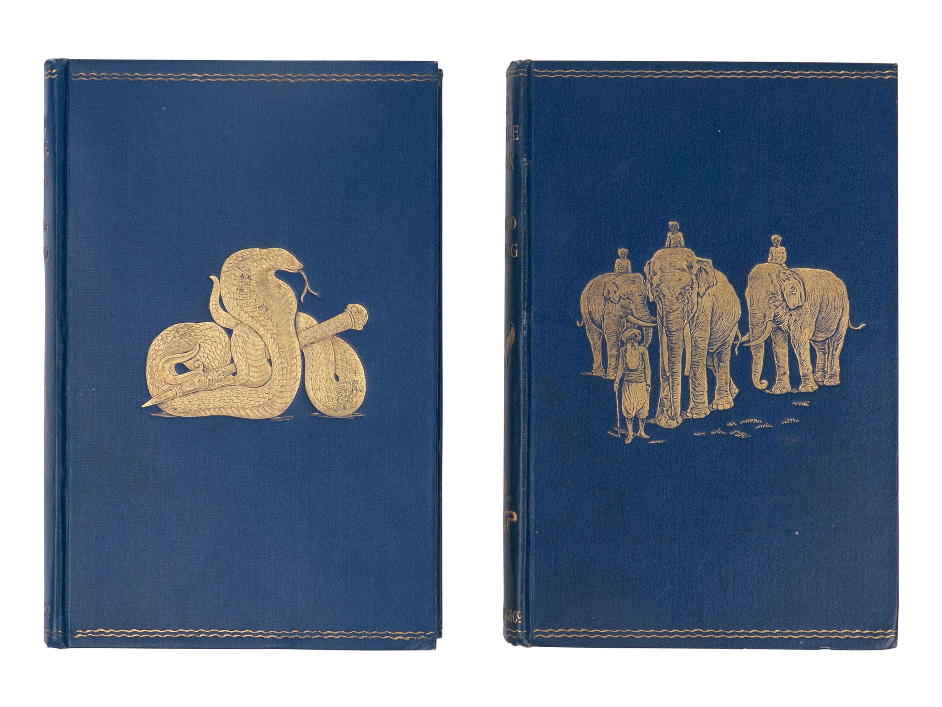 KIPLING, Rudyard (1865-1936). The Jungle Book . -- The Second Jungle Book . London and New York: Macmillan and Co., 1894 and 1895.